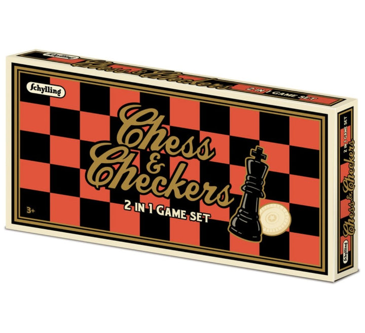 2-IN-1 Chess & Checkers Set