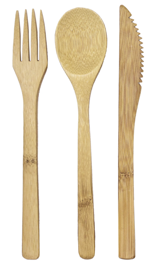 3-Piece Reusable Flatware Set & Singles: Fork, Spoon & Knife by Totally Bamboo