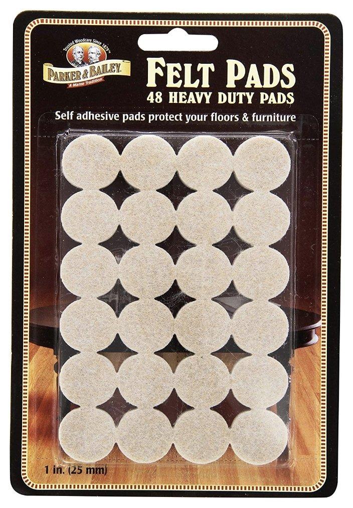 Heavy Duty Furniture Protecting Felt Pads 48 Tan Pads