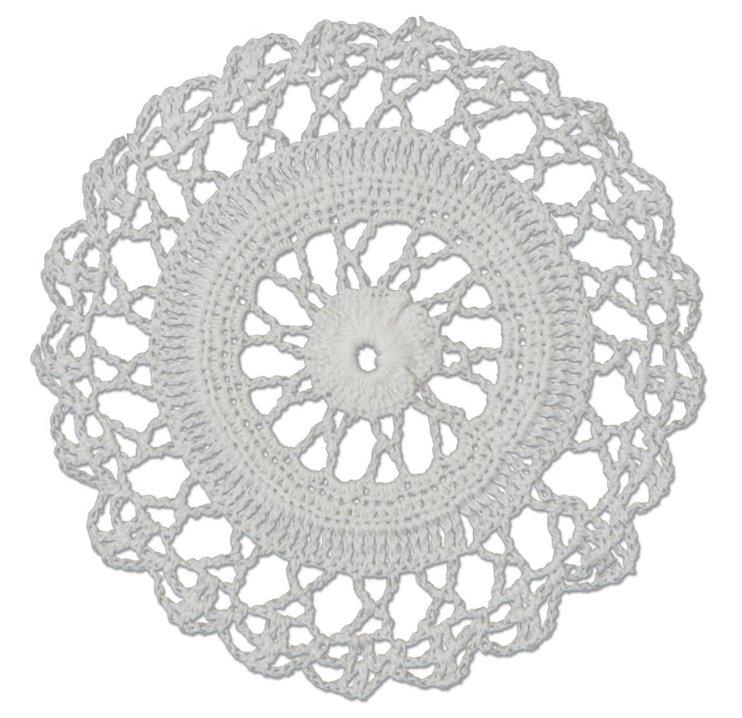 Crochet Envy Lacey Doily 6" Round / White