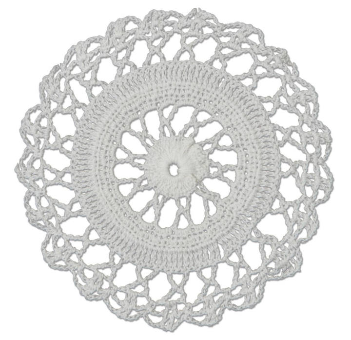 Crochet Envy Lacey Doily 6" Round / White