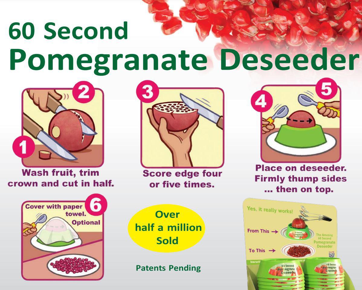 Pomegranate de-seeder - de-seed pomegranates