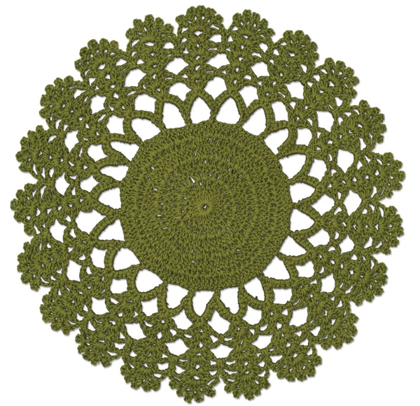 Crochet Envy Lacey Doily 8" Round / Fern