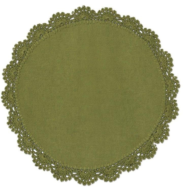 Crochet Envy Petal Edge Doily Round 8" Round / Fern