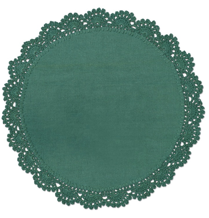 Crochet Envy Petal Edge Doily Round 8" Round / Teal