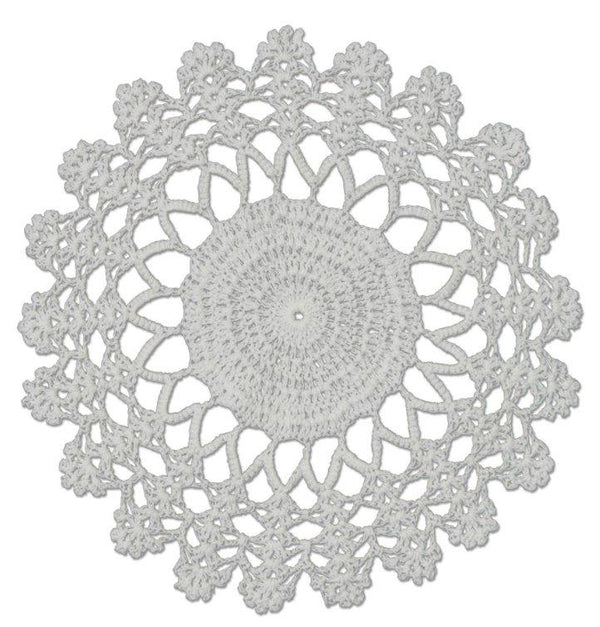 Crochet Envy Lacey Doily 8" Round / White