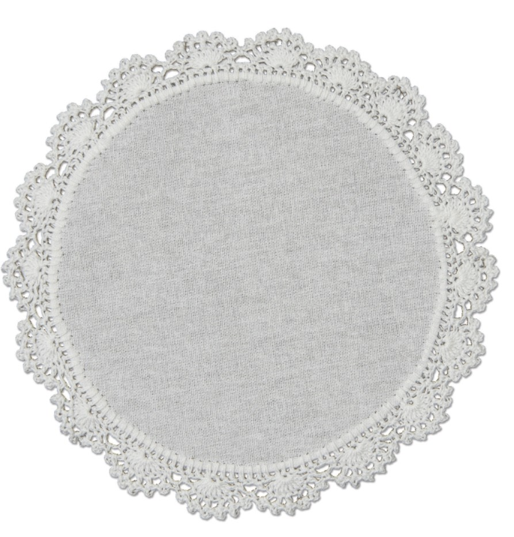 Crochet Envy Petal Edge Doily Round 8" Round / Ginger Spice