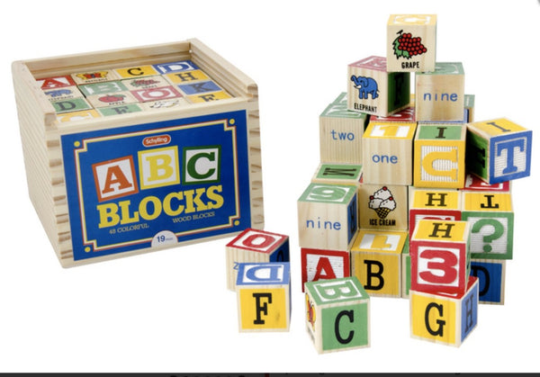 ABC Alphabet Blocks 48 Pieces