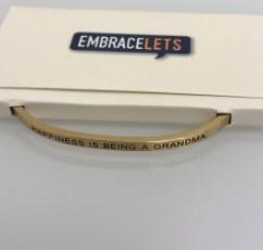 Adjustable Cuff Bracelets | Happiness is Being a Grandma (Gold)