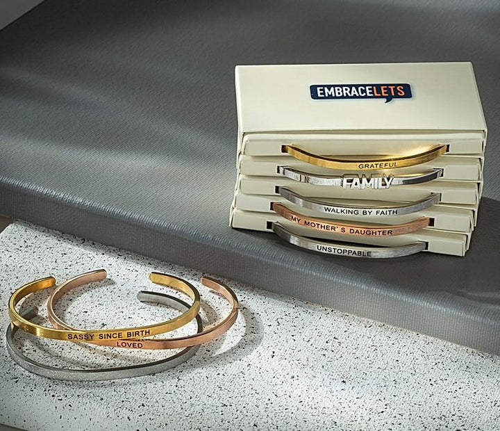 Adjustable Cuff Bracelets | Kindness is Contagious (Gold)