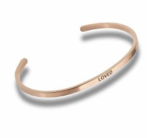 Adjustable Cuff Bracelets | Loved (Rose Gold)