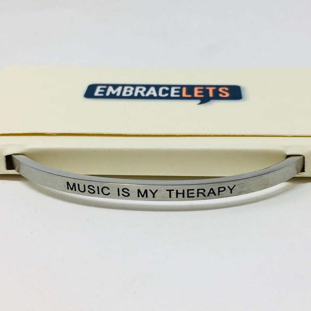 Adjustable Cuff Bracelets |Music is My Therapy