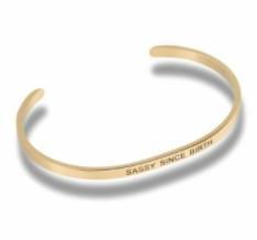 Adjustable Cuff Bracelets | Sassy Since Birth (Gold)