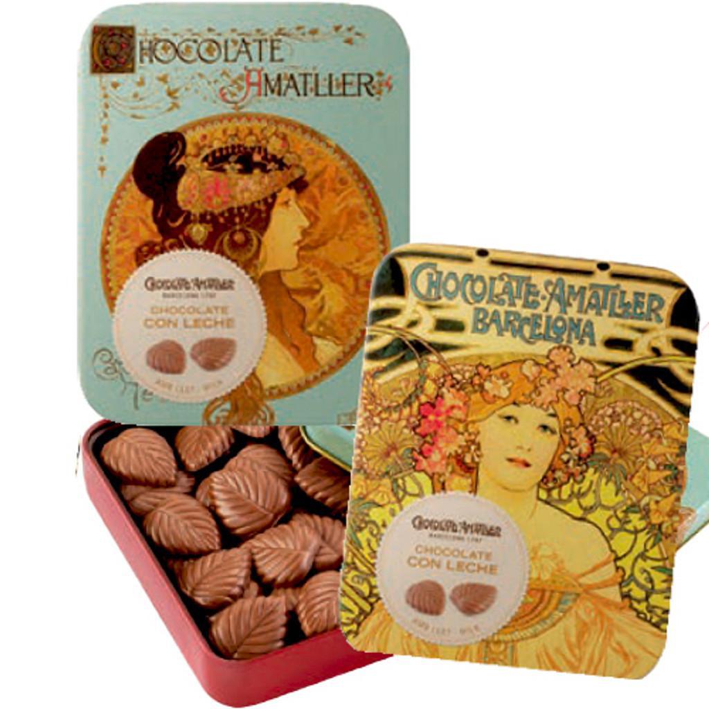 Amatller Milk Chocolate Leaves Tin