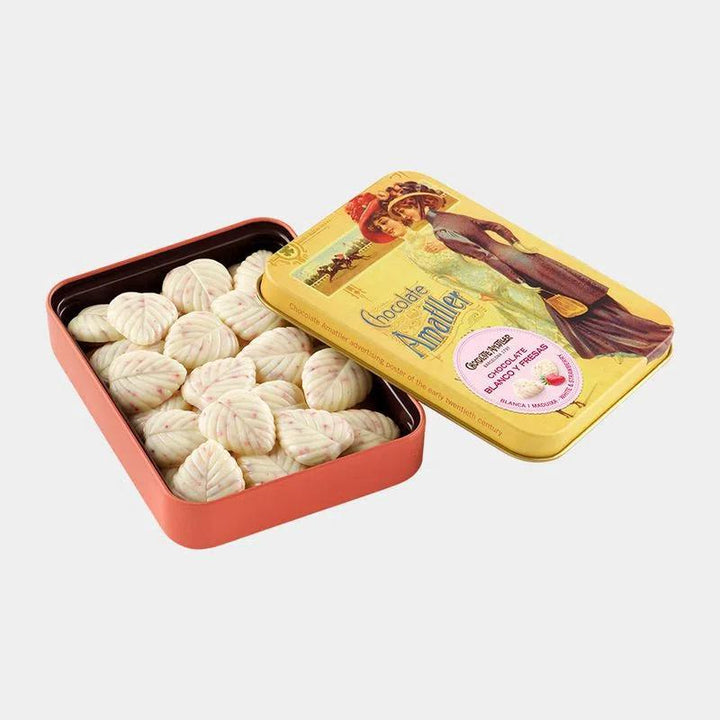 Amatller White Chocolate Strawberry Tin