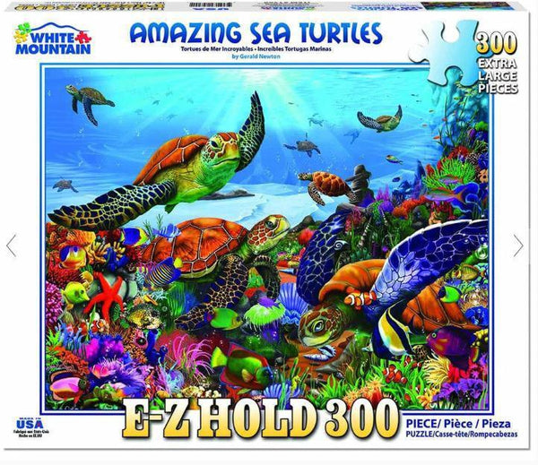 Amazing Sea Turtles 300 Piece EZ_HOLD Jigsaw Puzzle by White Mountain Puzzle