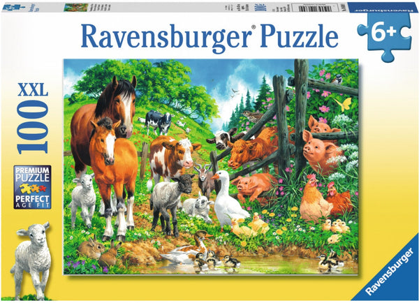 Animal Get Together 100 Piece Puzzle