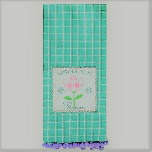 Applique Tea Towel | Spring in Bloom