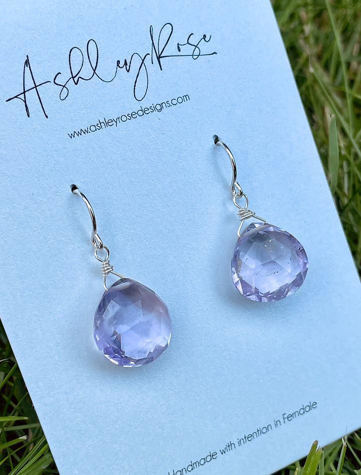 Ashley Rose Earrings | Aster Purple Amethyst