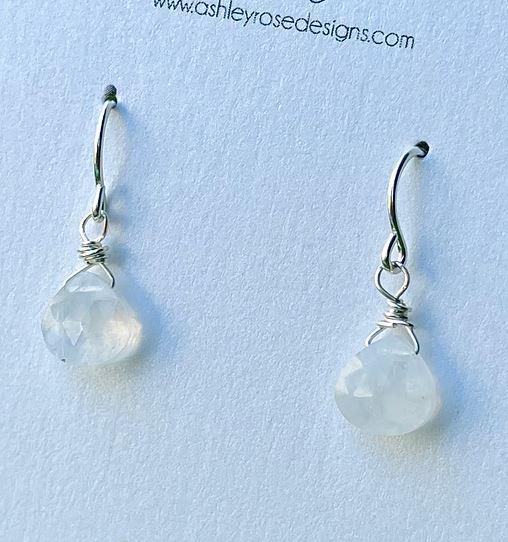 Ashley Rose Earrings | Earthshine Moonstone