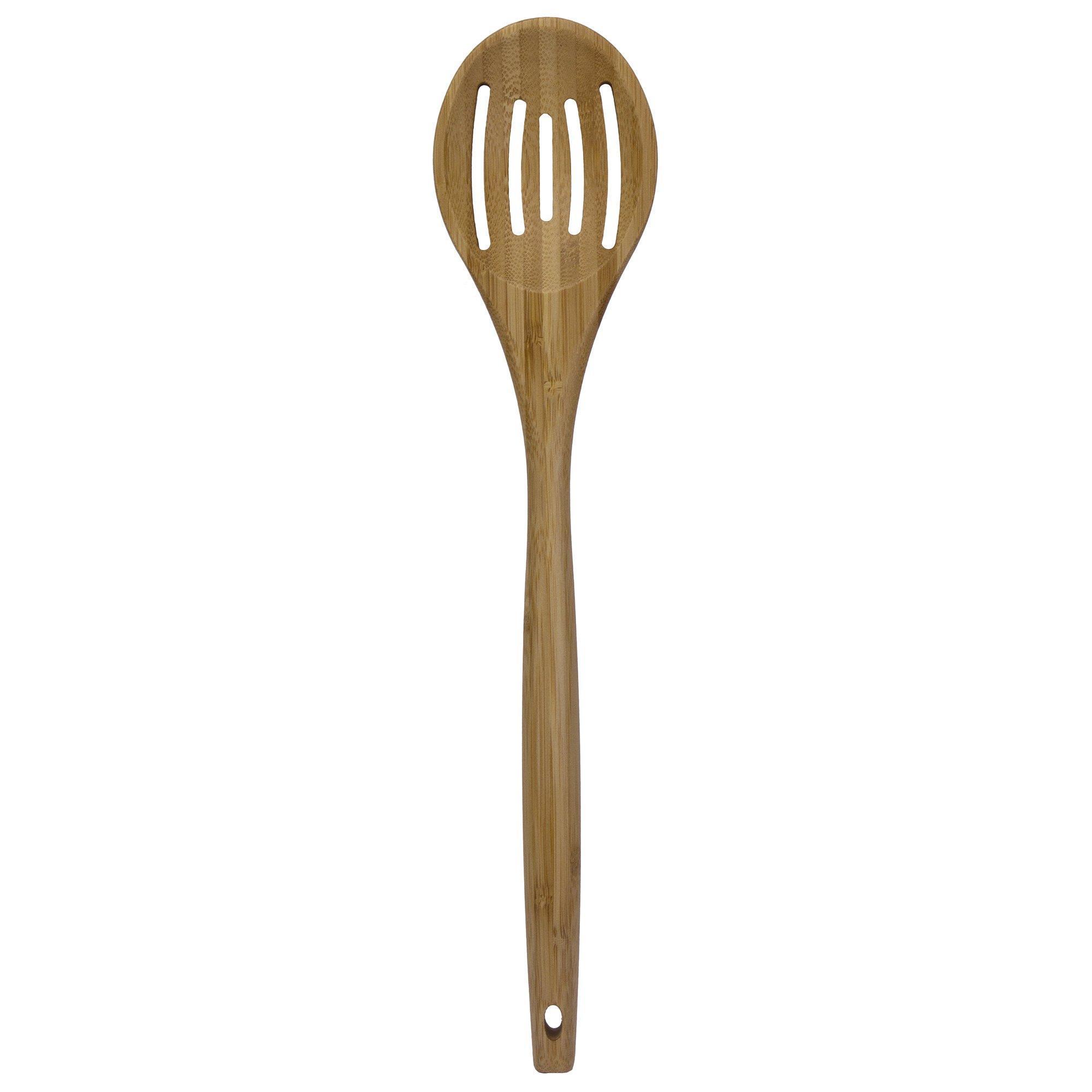 Bamboo Slotted Spoon 14"