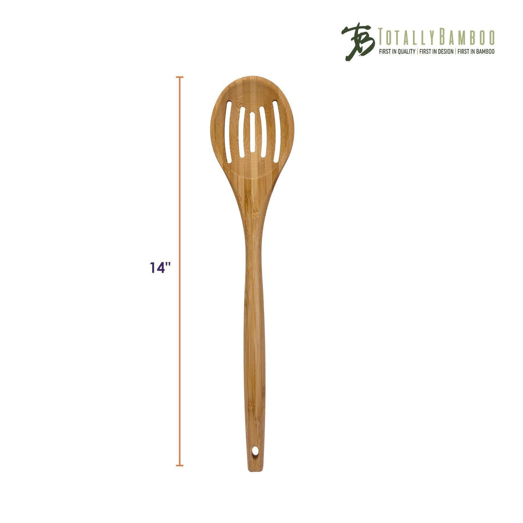 Bamboo Slotted Spoon 14"