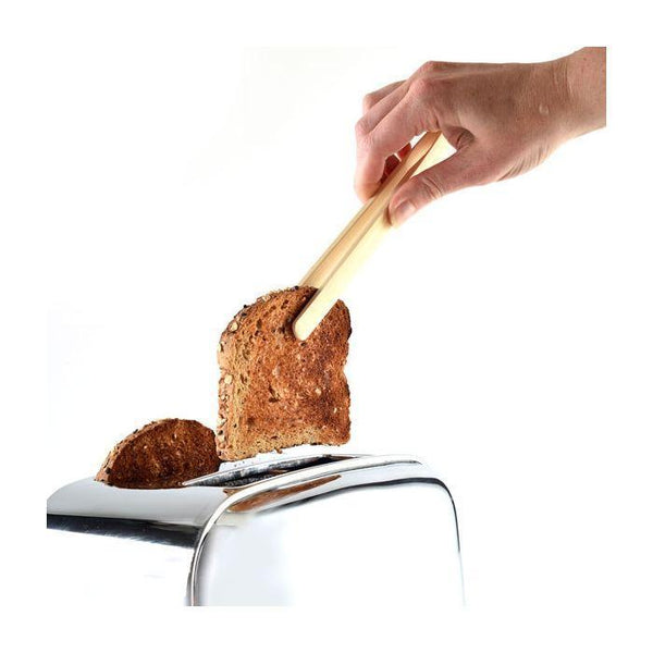 Bamboo Toaster Tongs w/Magnet