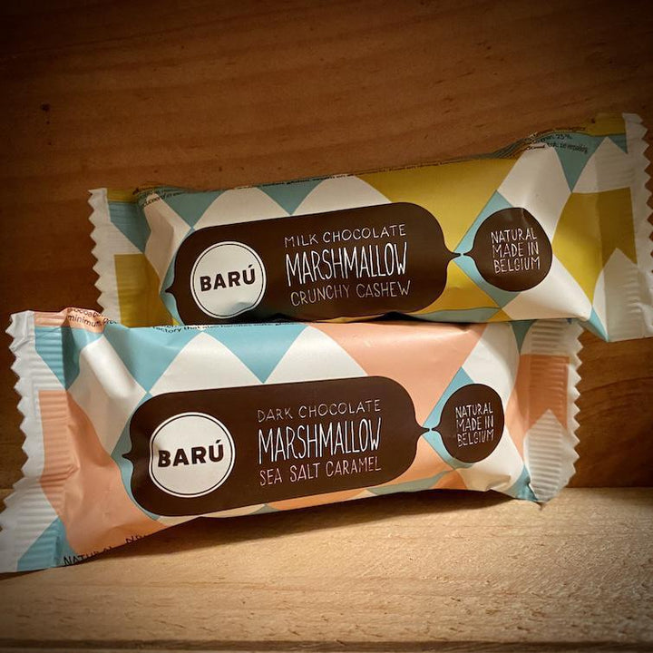 Barú Milk Chocolate Marshmallow Bar Cashew & Hazelnut Praline