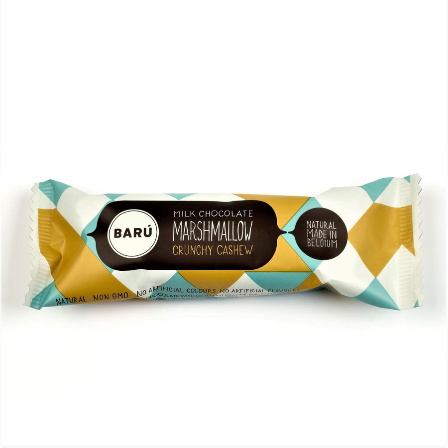 Barú Milk Chocolate Marshmallow Bar Cashew & Hazelnut Praline