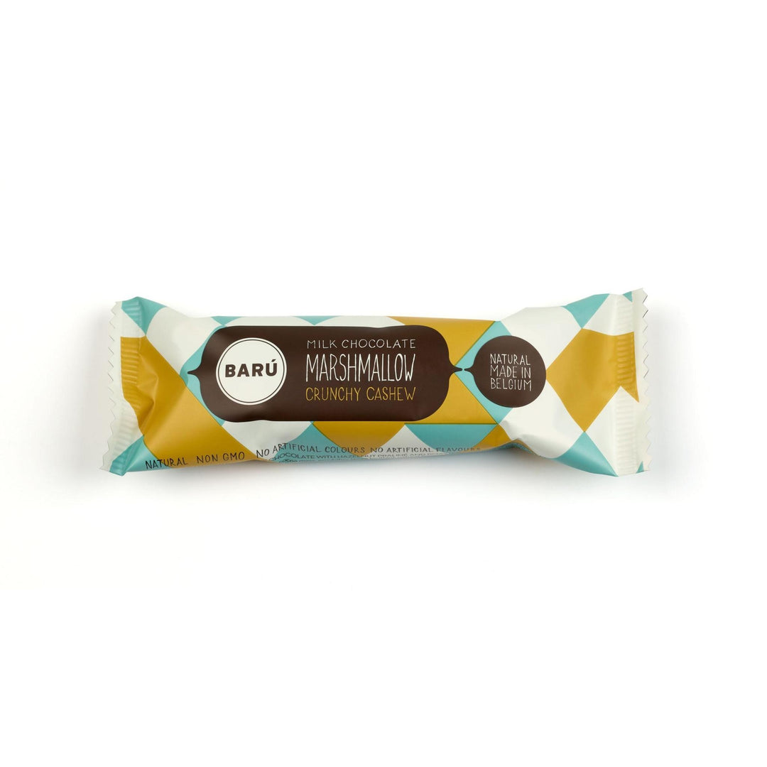 Barú Milk Chocolate Marshmallow Bar Cashew & Hazelnut Praline