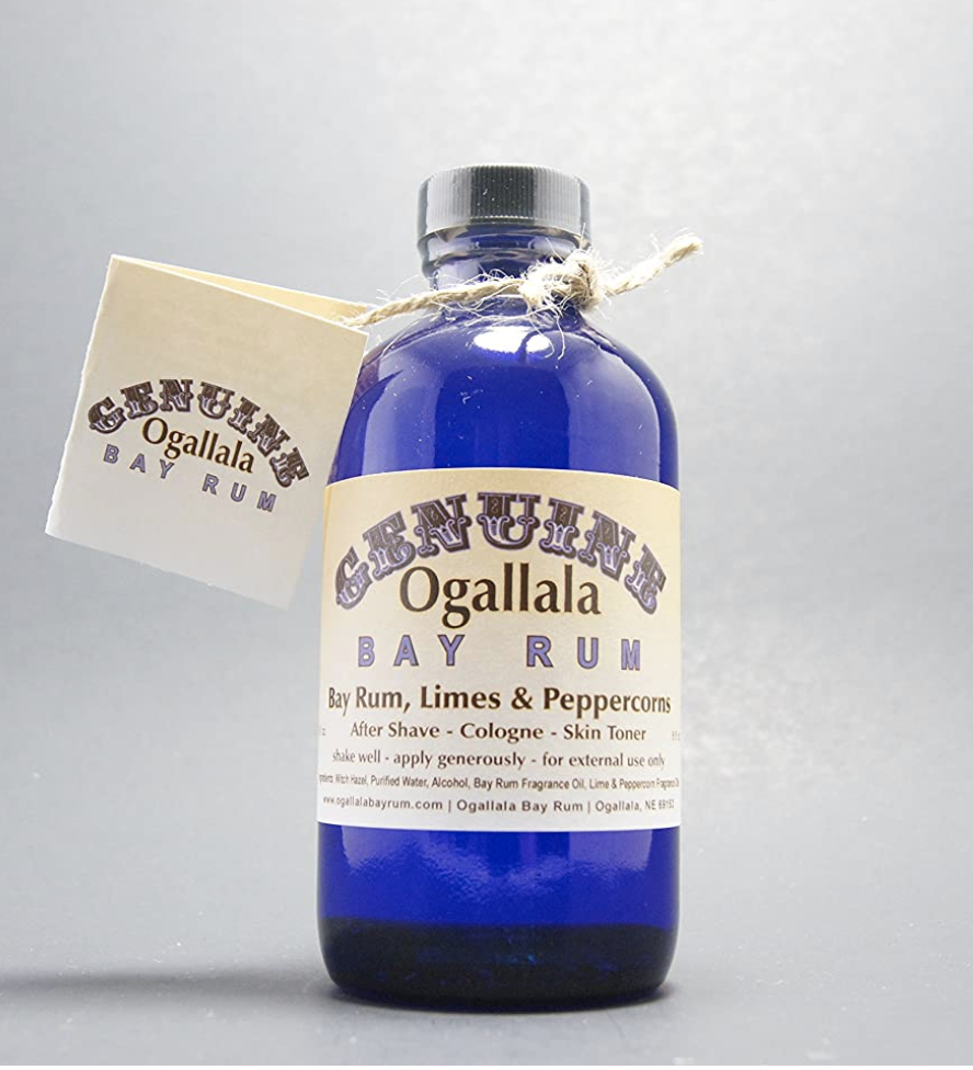 Genuine Ogallala Bay Rum After Shave & Skin Toner 8 oz Bay Rum, Limes & Peppercorns
