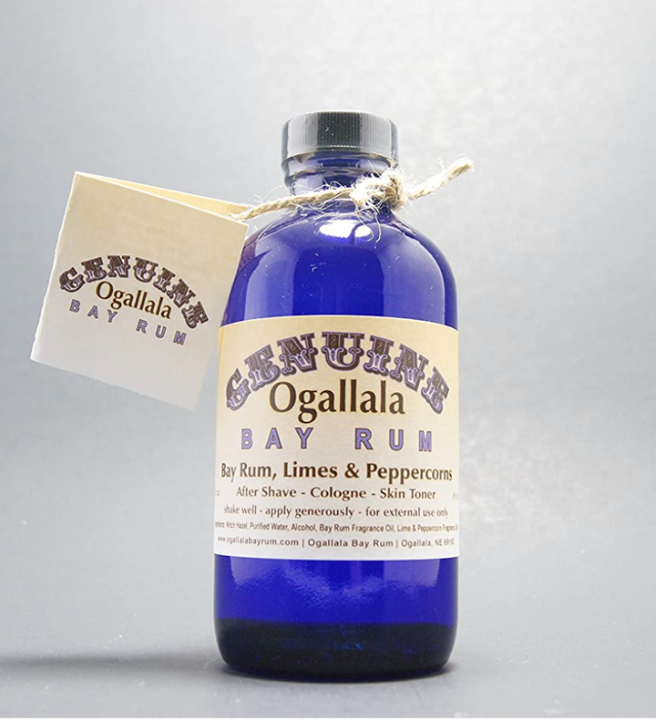 Genuine Ogallala Bay Rum After Shave & Skin Toner 8 oz Bay Rum, Limes & Peppercorns