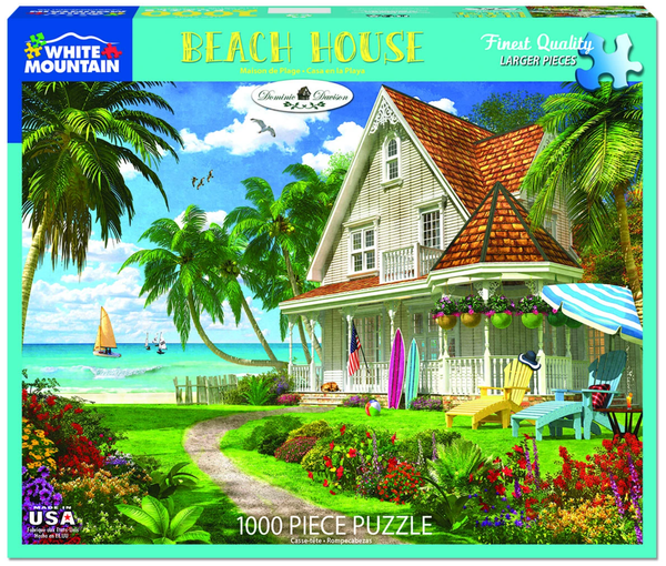 Beach House 1000 Piece Jigsaw Puzzle by White Mountain Puzzle