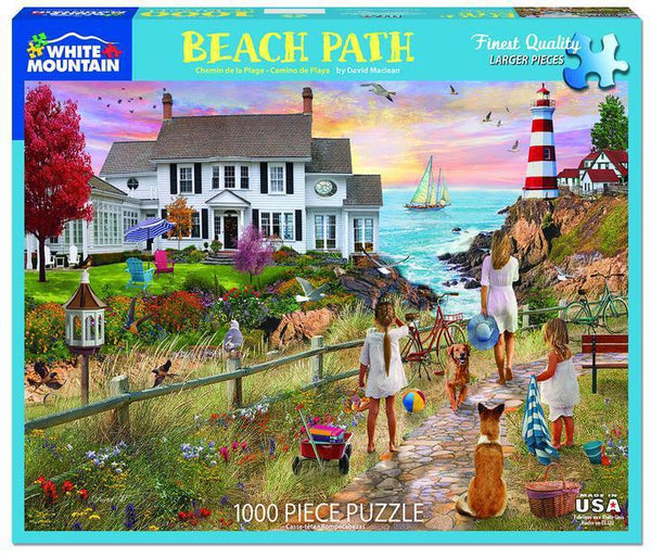 Beach Path 1000 Piece Jigsaw Puzzle by White Mountain Puzzles