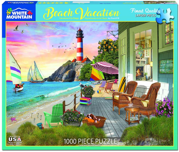Beach Vacation 1000 Piece Jigsaw Puzzle by White Mountain Puzzle