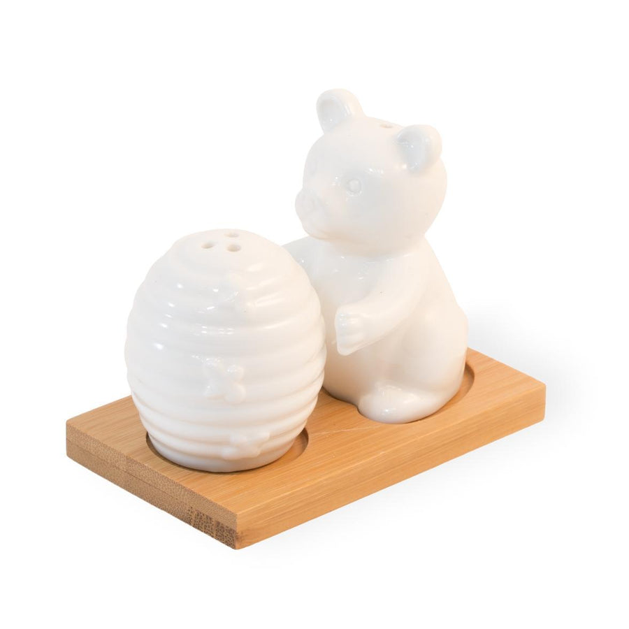 Bear and Bee Hive Salt and Pepper Set