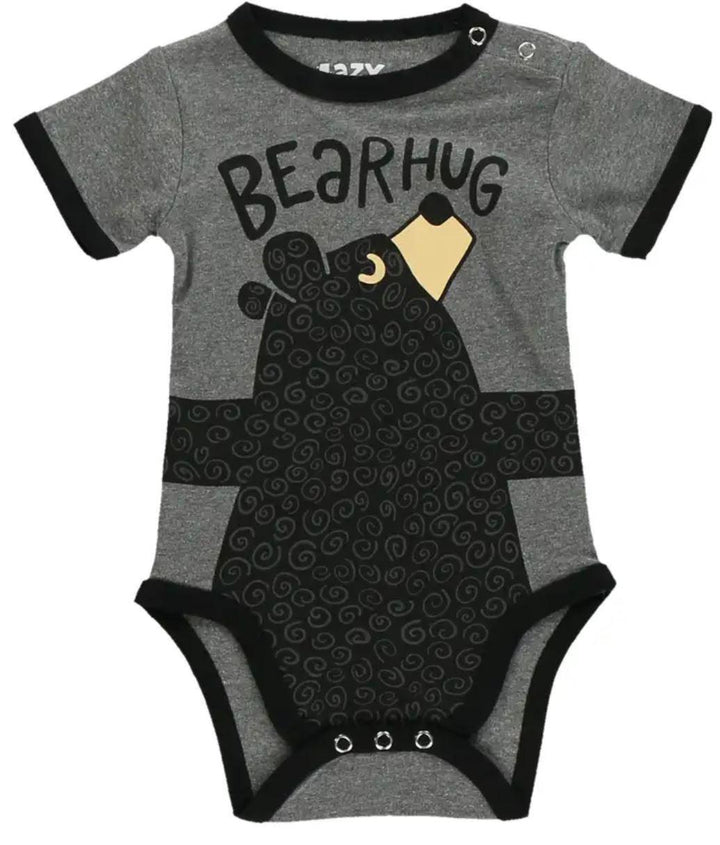 Bear Hug Grey Infant Creeper Onesies