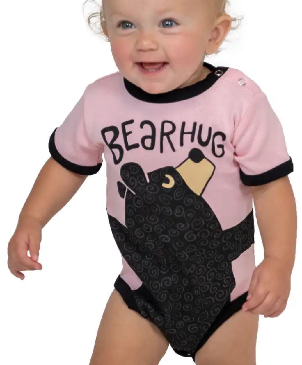 Bear Hug Pink Infant Creeper Onesies