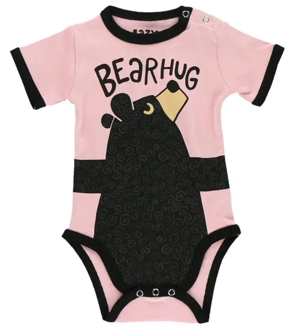 Bear Hug Pink Infant Creeper Onesies