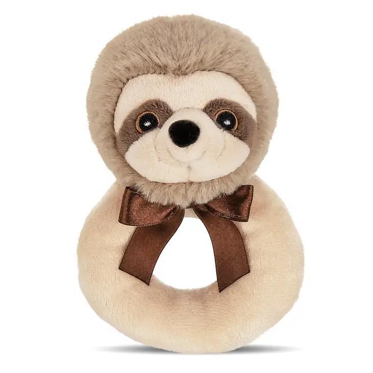 Bearington Baby Collection| Lil' Speedster the Sloth Ring Rattle