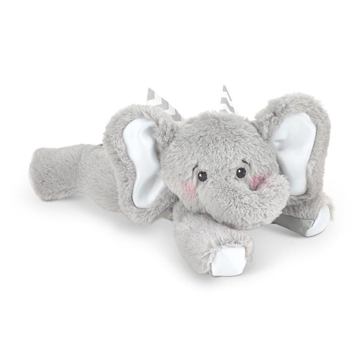 Bearington Collection Plush Baby Rattle | Spout Gray Elephant