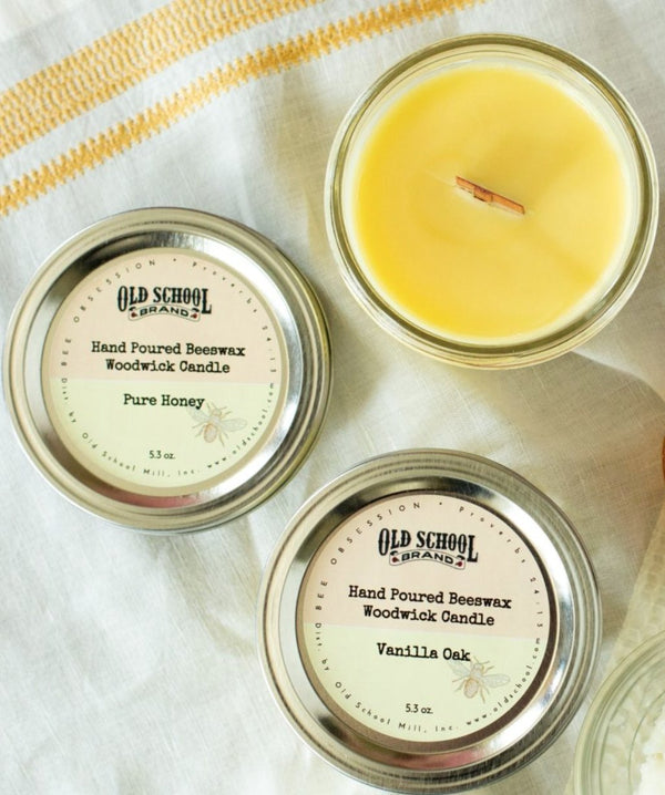 Bee Obsession Beeswax Wood Wick Candle