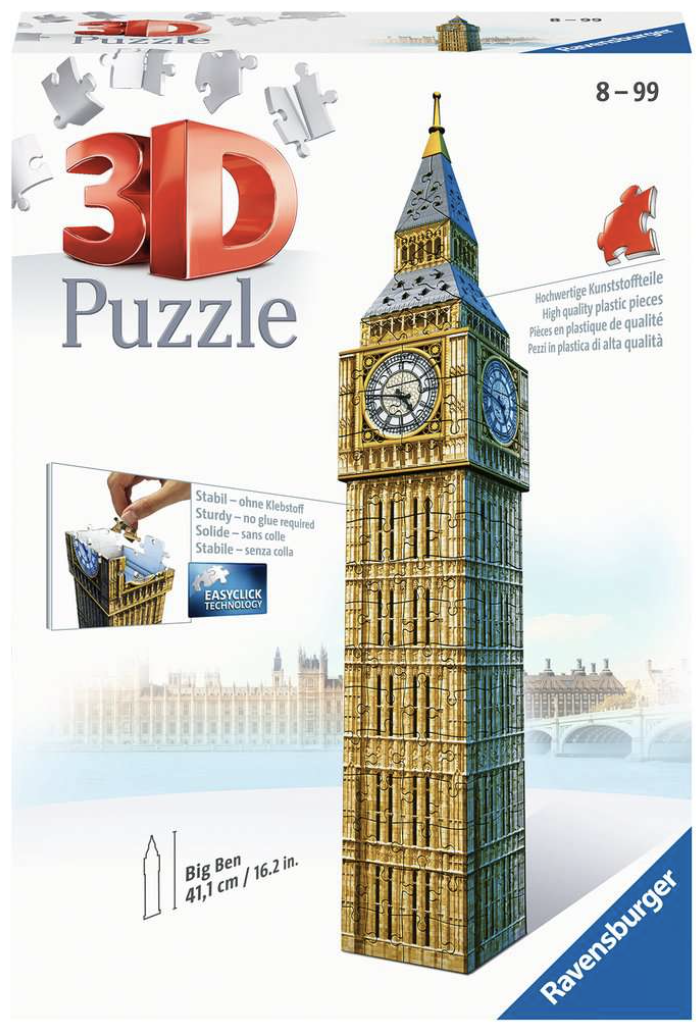 Ravensburger 3D Jigsaw Puzzle  Big Ben London 216 Piece - Golden Gait  Mercantile