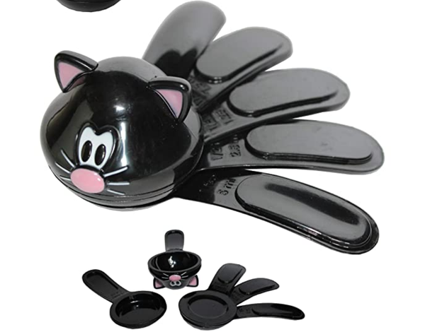 Cat Meow Measuring Spoons Black