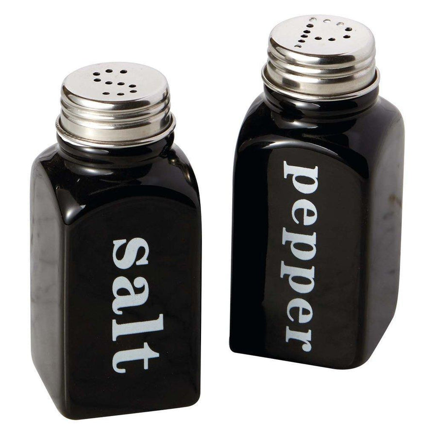 Black Ceramic Salt and Pepper Shakers