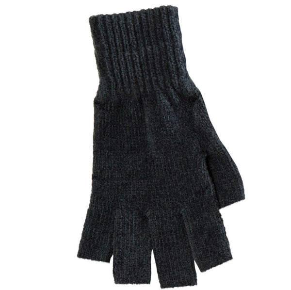 Fingerless Knit Gloves Black