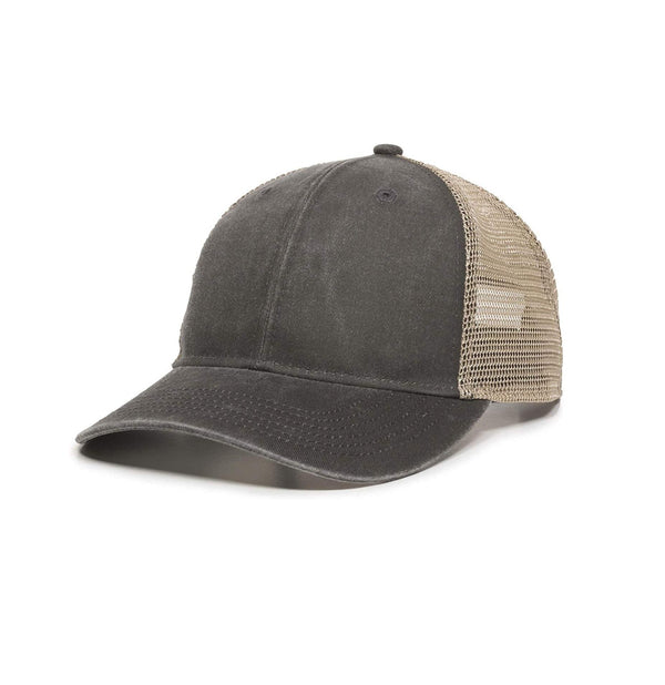 Unstructured Cotton with Mesh Baseball Cap | Spruce Black