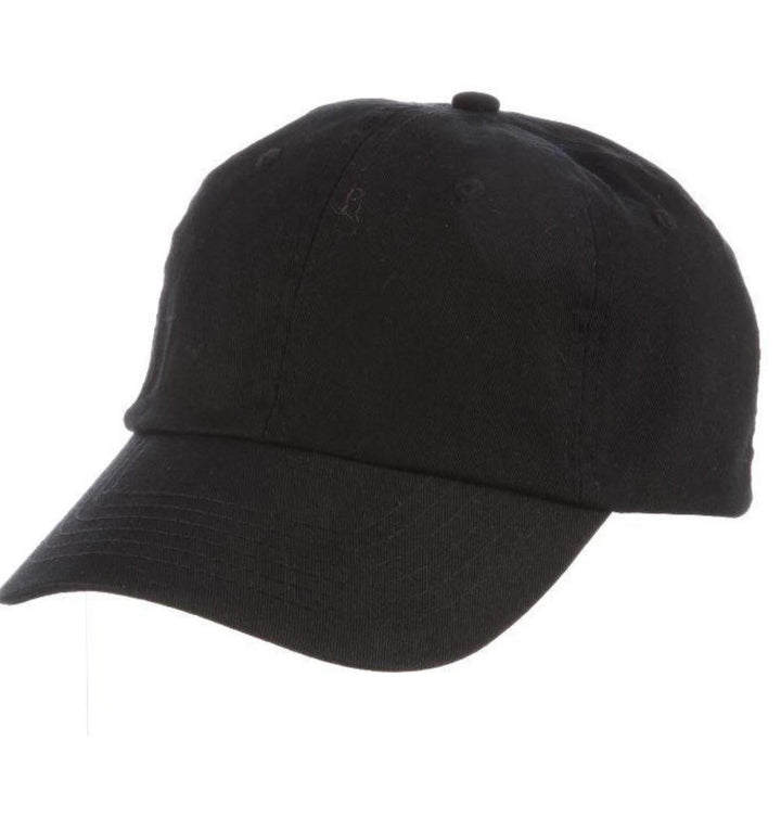 Washed Twill Cotton Baseball Cap | Nasser Black