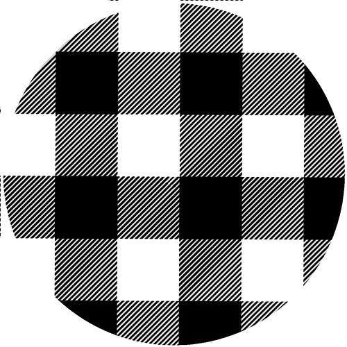 Decorative Silicone Jar Opener | Buffalo Plaid Black & White