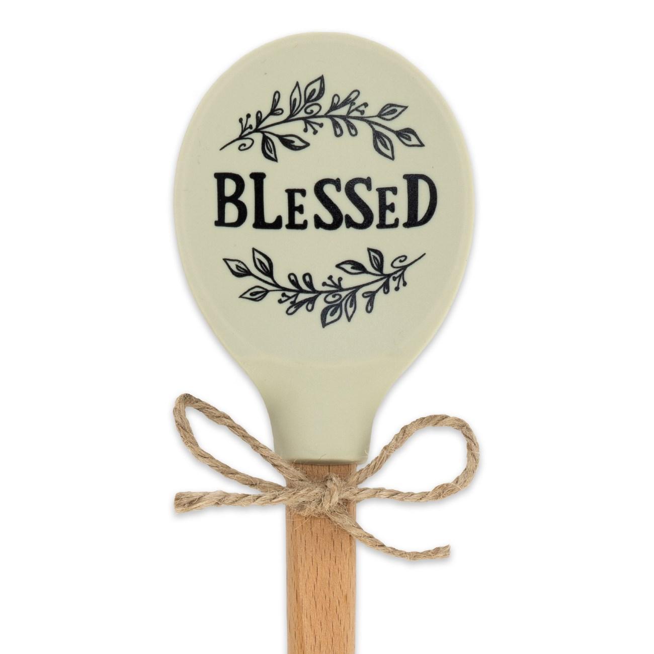 Blessed Silicone Head Wooden Spoon